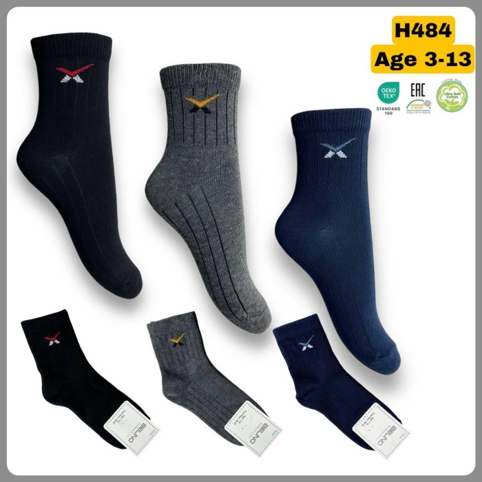 Бавовняні шкарпетки для хлопчиків 11-12 років ТМ Belino (6 шт/уп)