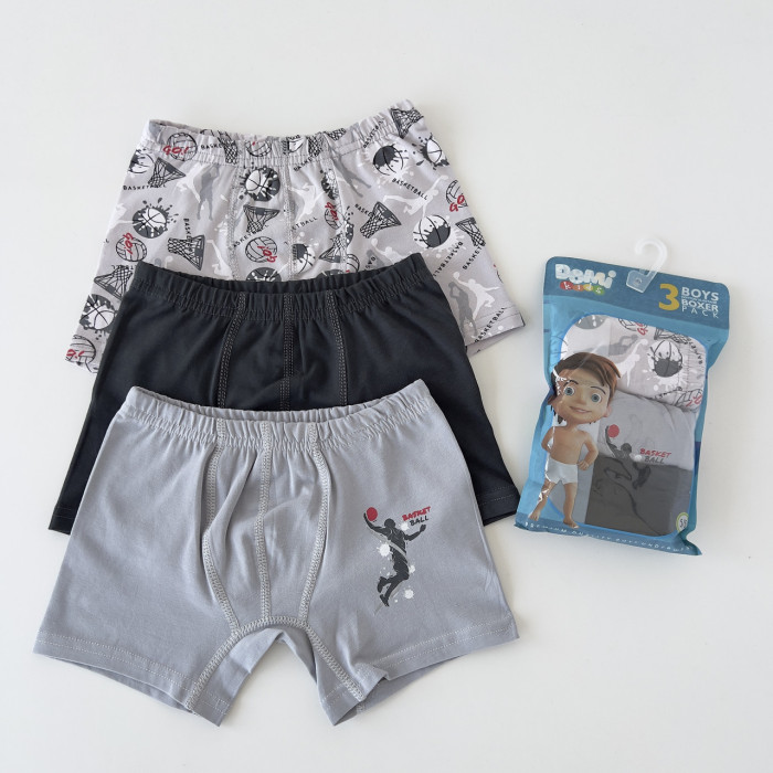 Детские трусы боксерки для мальчиков 5-6 лет ТМ Domi (3 шт/уп)