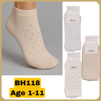 Носки хлопковые 7-8 лет для девочек ТМ Belino (6 шт/уп) сетка