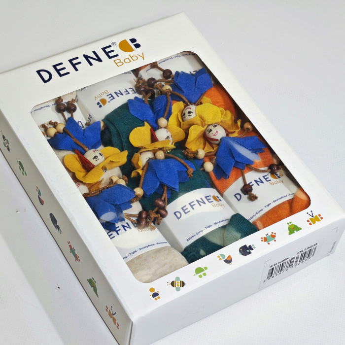 Колготки для немовлят 0-6 міс ТМ Defne (3 шт/уп)