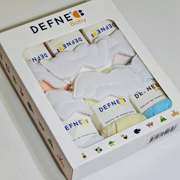 Колготки для немовлят 0-6 міс ТМ Defne (6 шт/уп)